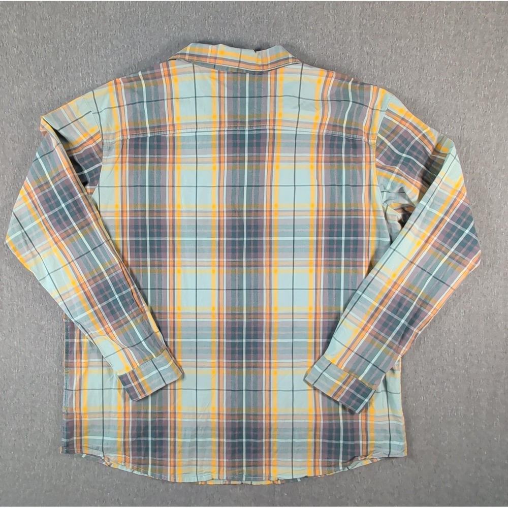 COLUMBIA Men's 2XL Long Sleeve Multicolor Rustic Madras Plaid Button Shirt EUC - Picture 2 of 9